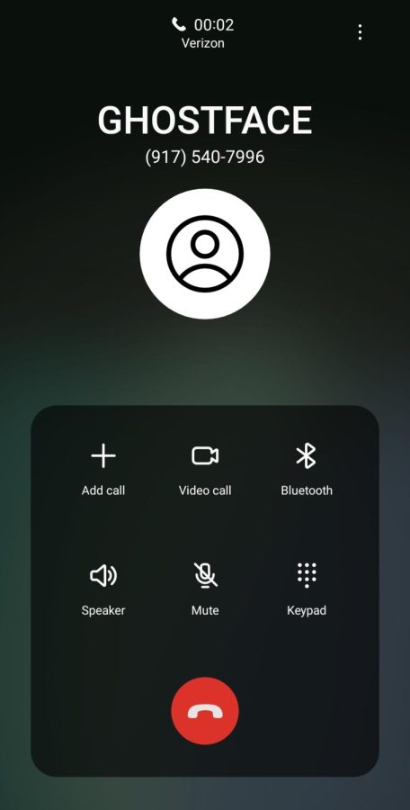 Ghostface call using the Screams website for an automated message 