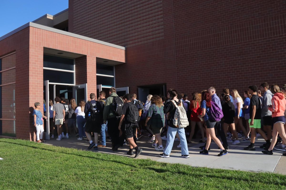 Students file back into the school building after an Aug. 16 fire drill. Going with the flow isnt easy for students with hidden disabilities.