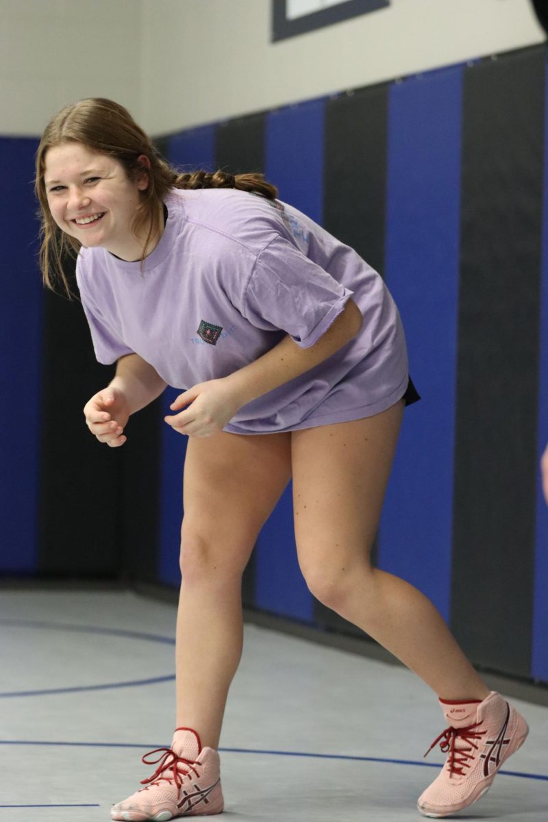 Allie Grow is all smiles early in the 2022 wrestling season.