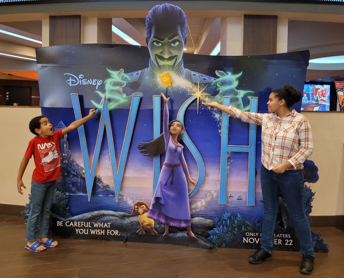 Me and my brother, Quincy, (2nd grader from Carriage Hill) posing in front of Wish sign.