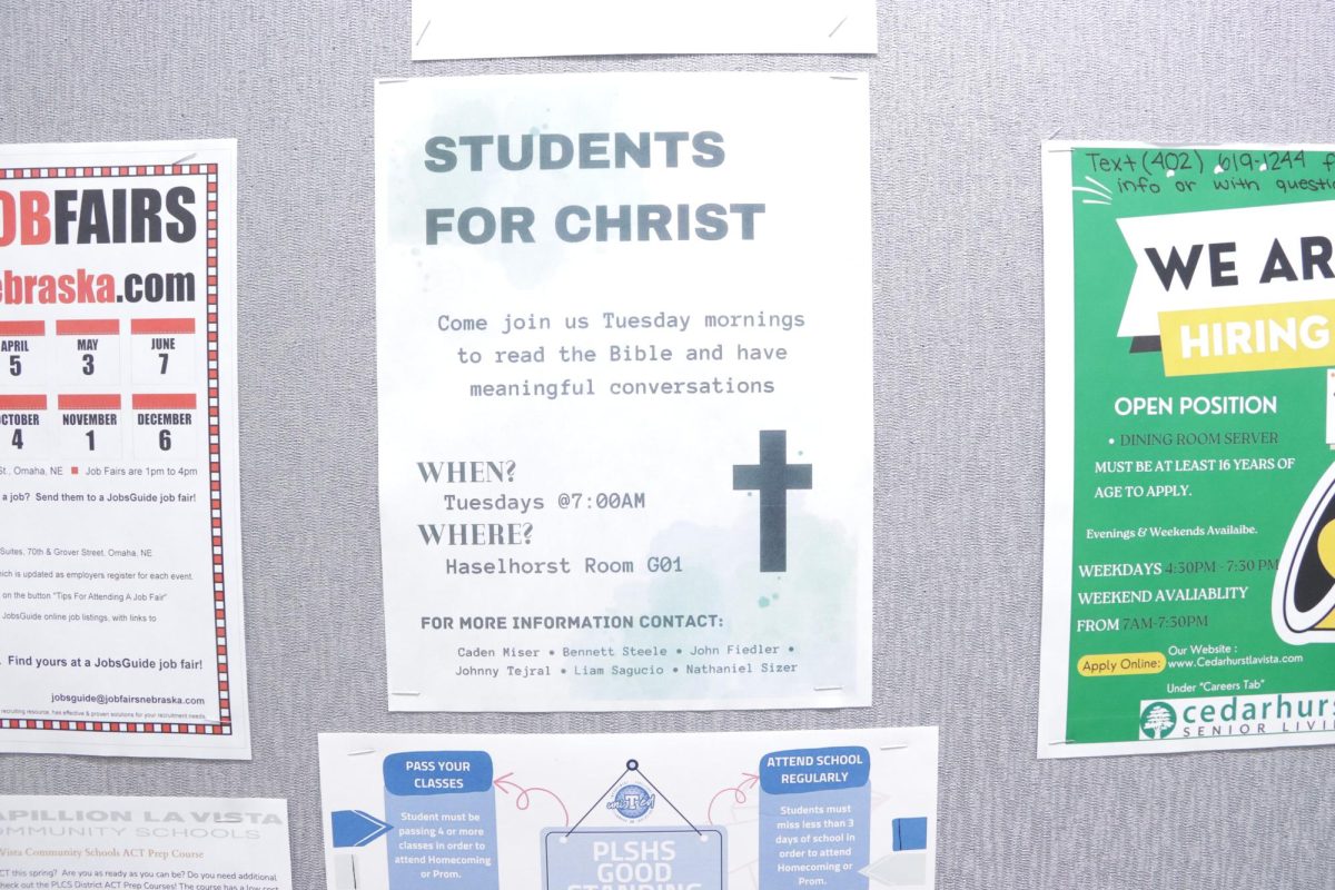 Students for Christ currently advertises on the schools community board in the main office. The group would need a staff sponsor in order to advertise elsewhere in the school.