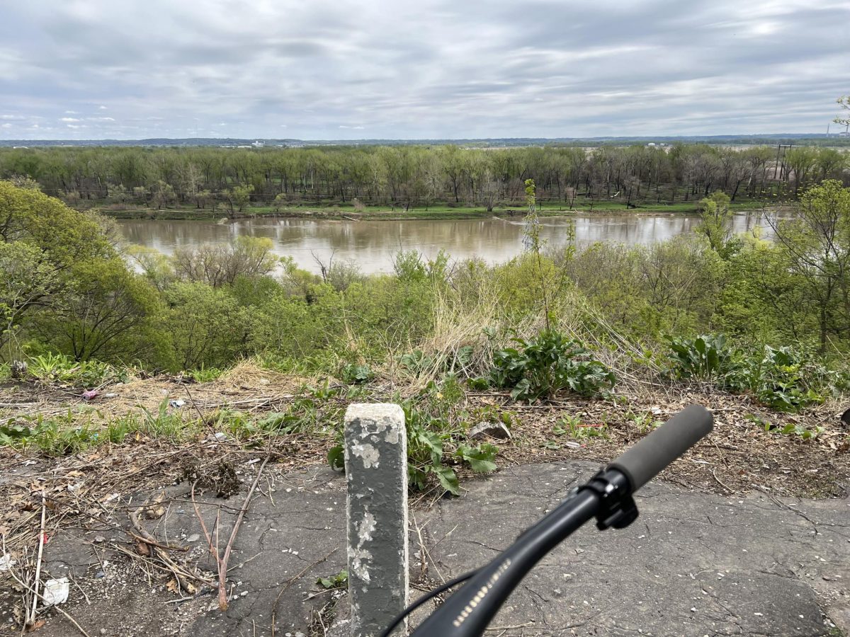 The view of the Missouri river off the Mandan Park trails. 