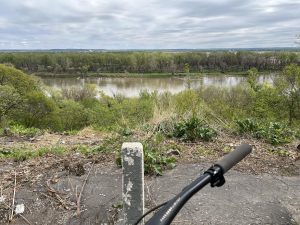 The view of the Missouri river off the Mandan Park trails.