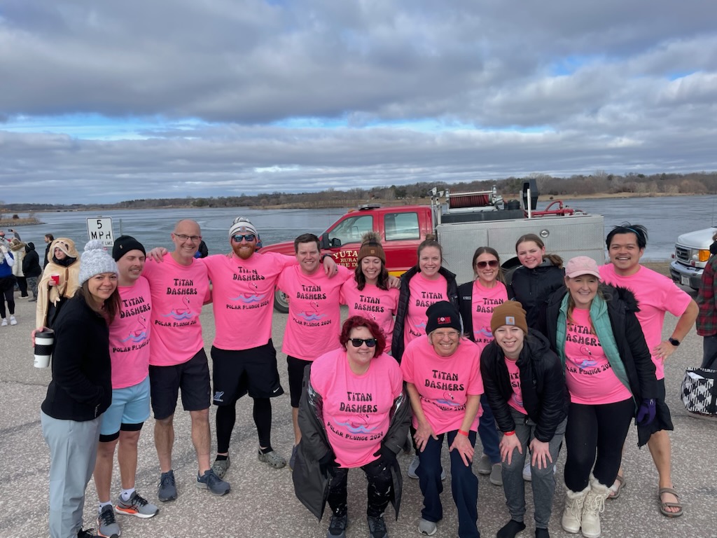 The Titan Dashers during last year's Polar Plunge.